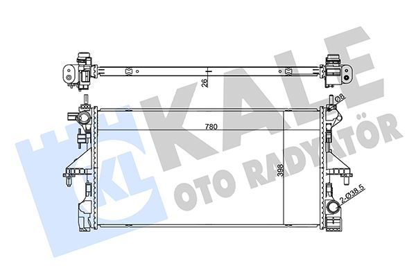 KALE OTO RADYATÖR 355550 Soğutma Sistemi Su Soğutucu & Parçaları - PEUGEOT BOXER Minibüs/Otobüs uyumlu