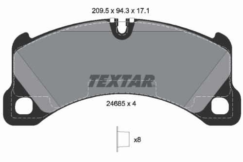 TEXTAR 2468501 Fren Sistemleri Fren Balatası - PORSCHE CAYENNE (92A) uyumlu