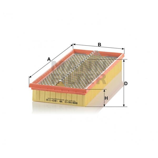 MANN-FILTER C 38 163/1 Motor Hava Filtresi - MERCEDES-BENZ 190 (W201) uyumlu