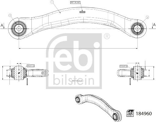 FEBI BILSTEIN 184960 Süspansiyon Sistemi Bugi Kolu - AUDI A8 D5 (4N2, 4N8, 4NC, 4NL) uyumlu