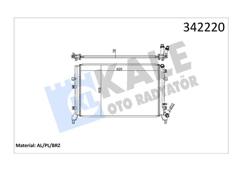 KALE OTO RADYATÖR 342220 Motor Basınç Regülatörü - VW PASSAT B7 Variant (365) uyumlu
