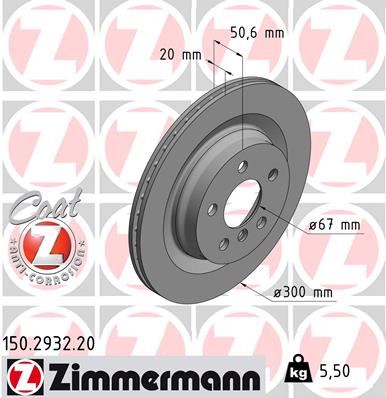 ZIMMERMANN 150.2932.20 Fren Sistemleri Fren Diski - BMW 2 Active Tourer (F45) uyumlu