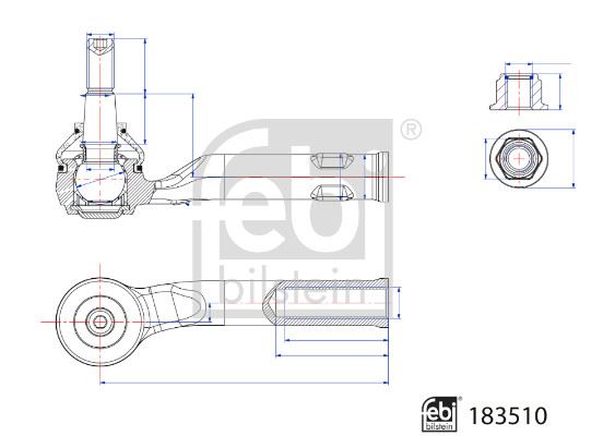 FEBI BILSTEIN 183510 Direksiyon Sistemi Mafsal - FORD PUMA (J2K, CF7) uyumlu