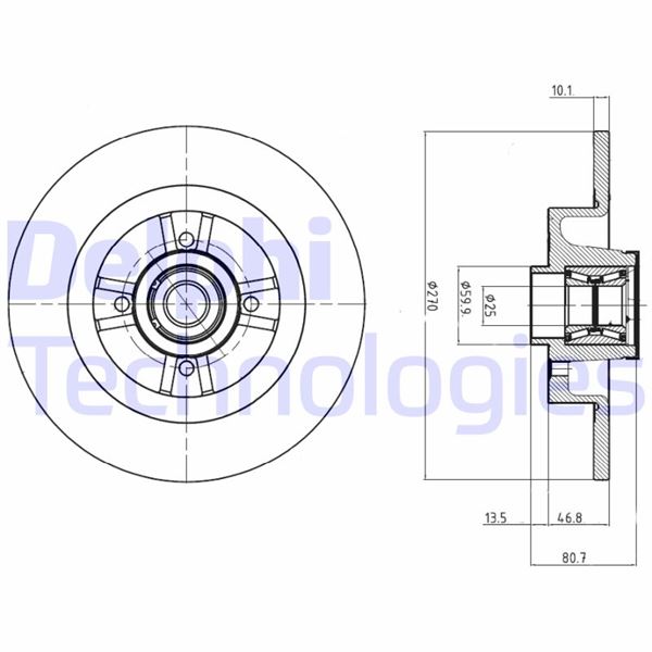 DELPHI BG9032RS Fren Sistemleri Fren Diski - RENAULT MEGANE II Station wagon (KM0/1_) uyumlu