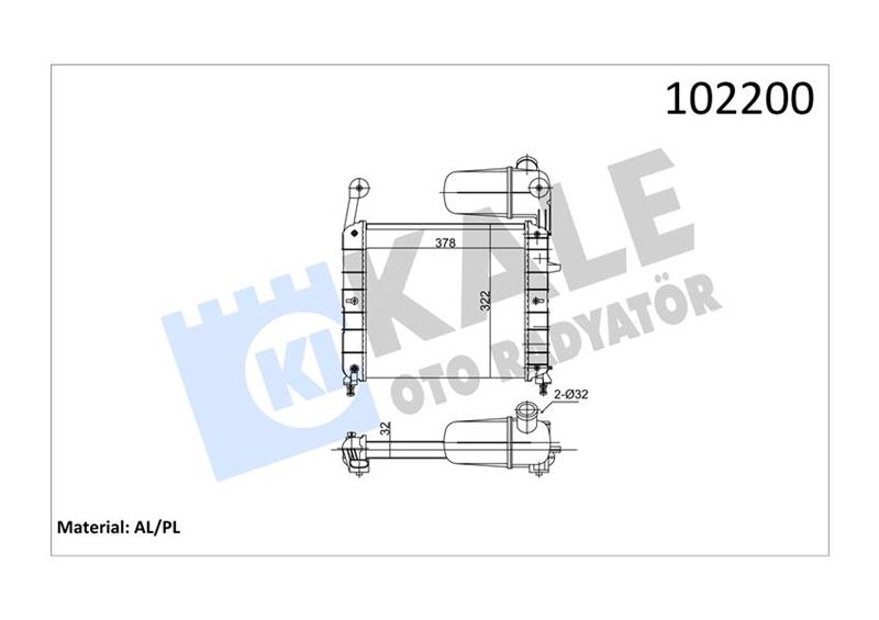 Su Radyatörü - KALE OTO RADYATÖR - 0118182AL