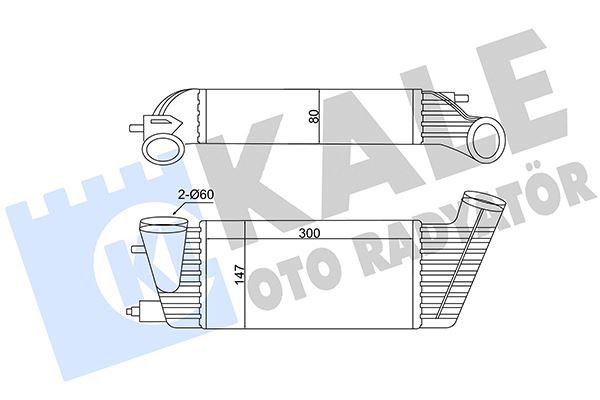KALE OTO RADYATÖR 350820 Motor Turbo Radyatörü - FIAT SCUDO Panelvan/Van (270_, 272_) uyumlu