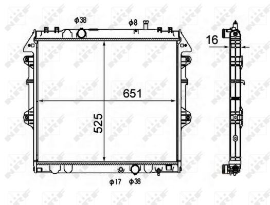 VALEO 701345 Soğutma Sistemi Su Soğutucu & Parçaları - TOYOTA HILUX VI Pick-up (_N1_) uyumlu