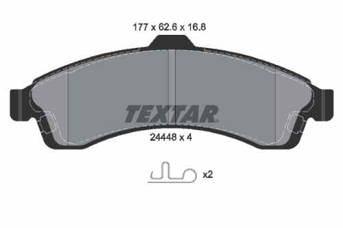 TEXTAR 2444801 Fren Sistemleri Fren Balatası - CHEVROLET TRAILBLAZER (KC_) uyumlu