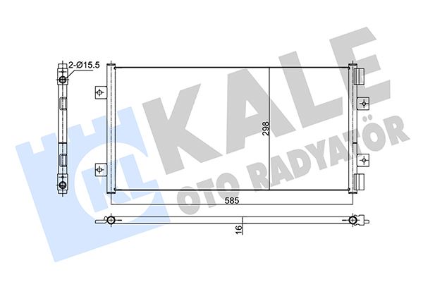 KALE OTO RADYATÖR 353195 İklimlendirme Sistemi Klima Radyatörü - FIAT PUNTO (188_) uyumlu