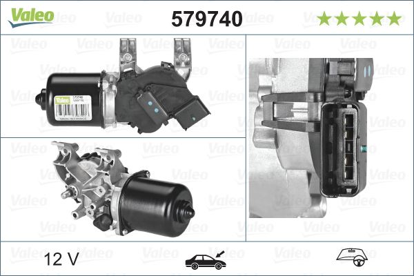 VALEO 579740 Kaporta & Gövde Parçaları Cam Silecek Mekanizması - CITROËN C3 I (FC_, FN_) uyumlu