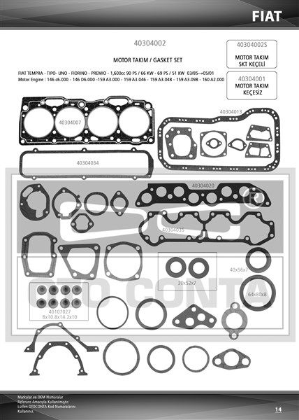 Motor Conta Seti - OTOCONTA - 40304002 Ürün Görseli