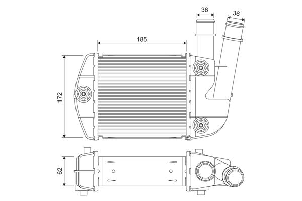 VALEO 818310 Motor Turbo Radyatörü - FIAT PANDA (169_) uyumlu