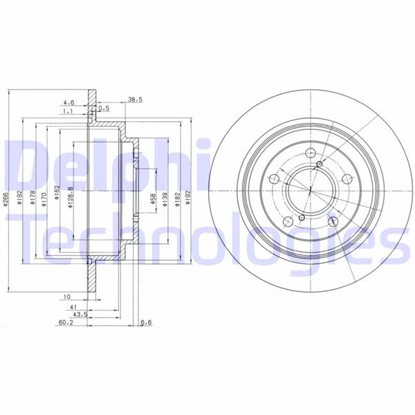 DELPHI BG2826 Fren Sistemleri Fren Diski - SUBARU LEGACY I (BC) uyumlu