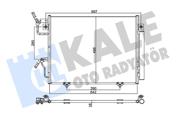 KALE OTO RADYATÖR 350635 İklimlendirme Sistemi Klima Radyatörü - MITSUBISHI PAJERO IV (V8_W, V9_W) uyumlu