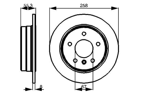 BOSCH 0 986 478 475 Fren Sistemleri Fren Diski - MERCEDES-BENZ A-SERISI (W168) uyumlu
