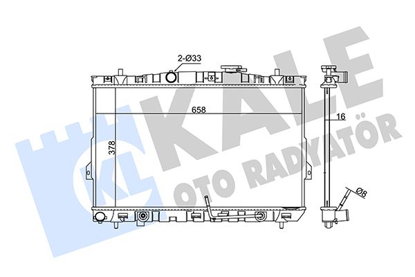 KALE OTO RADYATÖR 357800 Soğutma Sistemi Su Soğutucu & Parçaları - HYUNDAI COUPE II (GK) uyumlu