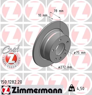 ZIMMERMANN 150.1282.20 Fren Sistemleri Fren Diski - BMW 3 Compact (E36) uyumlu