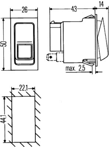 HELLA 6FH 007 832-131 Elektrik Sistemi Şalter
