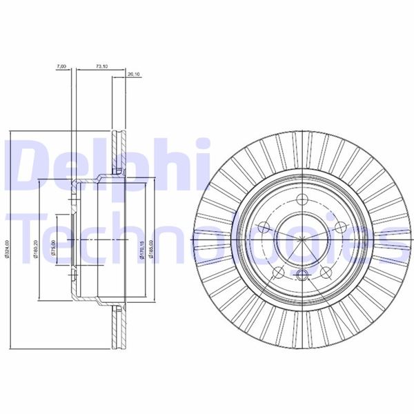 DELPHI BG3999 Fren Sistemleri Fren Diski - BMW X5 (E53) uyumlu