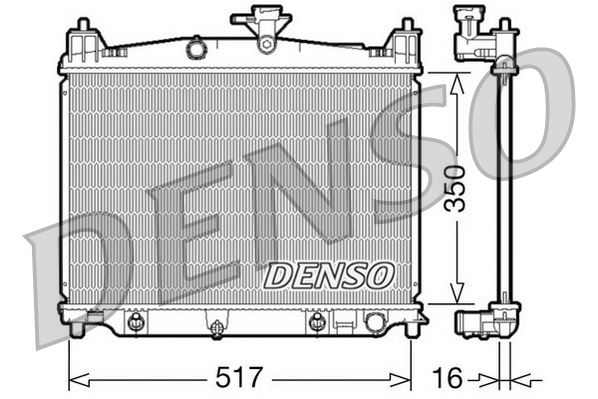 DENSO DRM44019 Soğutma Sistemi Su Soğutucu & Parçaları - MAZDA 2 (DE_, DH_) uyumlu