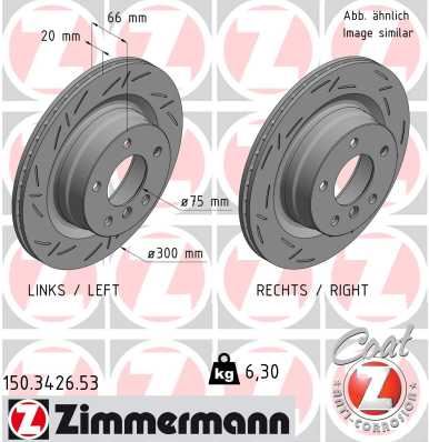 ZIMMERMANN 150.3426.53 Fren Sistemleri Fren Diski - BMW 3 Touring (E91) uyumlu