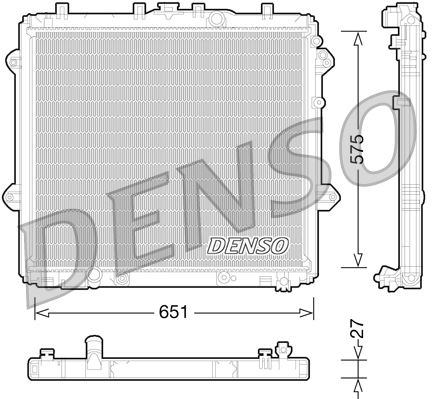 DENSO DRM50060 Soğutma Sistemi Su Soğutucu & Parçaları - TOYOTA LAND CRUISER PRADO (_J15_) uyumlu