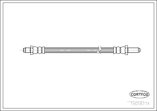 CORTECO 19018774 Fren Sistemleri Fren Hortumları - FORD SIERRA II Hatchback (GBC, GBG) uyumlu