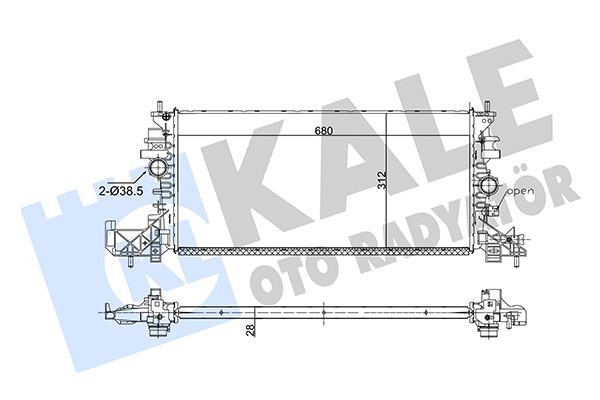KALE OTO RADYATÖR 357255 Soğutma Sistemi Su Soğutucu & Parçaları - OPEL ASTRA K (B16) uyumlu