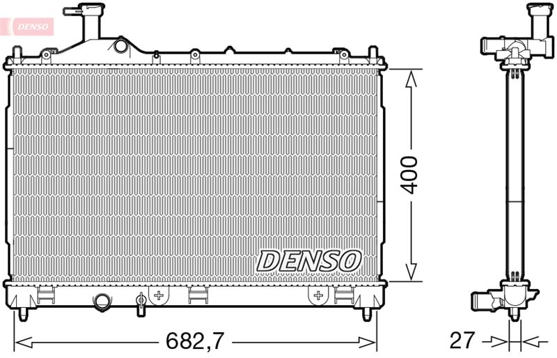 DENSO DRM45042 Soğutma Sistemi Su Soğutucu & Parçaları - MITSUBISHI OUTLANDER III (GG_W, GF_W, ZJ, ZL, ZK) uyumlu