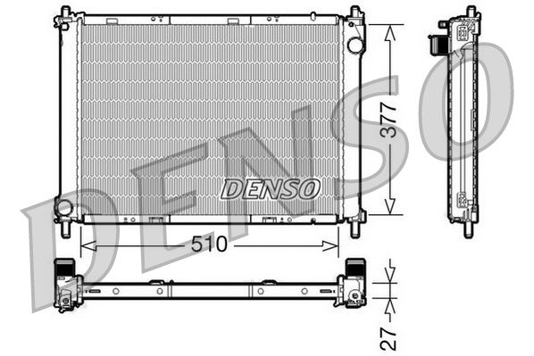 DENSO DRM46022 Soğutma Sistemi Su Soğutucu & Parçaları - RENAULT MODUS / GRAND MODUS (F/JP0_) uyumlu