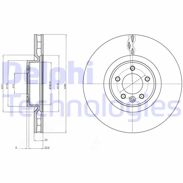 DELPHI BG9079C Fren Sistemleri Fren Diski - LAND ROVER RANGE ROVER SPORT I (L320) uyumlu