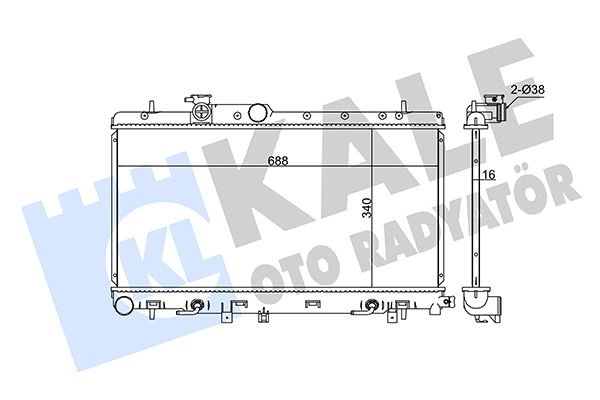 KALE OTO RADYATÖR 346020 Soğutma Sistemi Su Soğutucu & Parçaları - SUBARU IMPREZA Sedan (GD) uyumlu