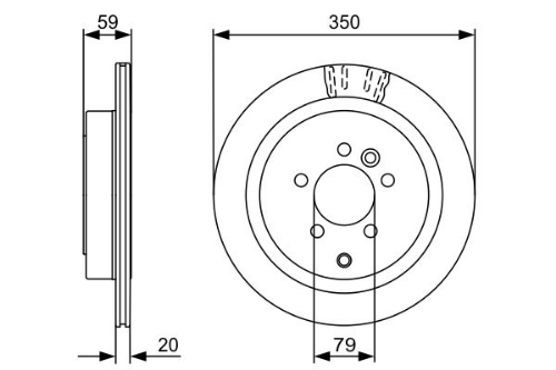 BOSCH 0 986 479 492 Fren Sistemleri Fren Diski - LAND ROVER RANGE ROVER SPORT I (L320) uyumlu