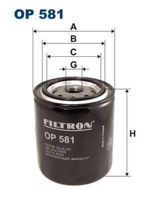 FILTRON OP 581 Motor Yağ Filtresi - NISSAN CHERRY II Traveller (VN10) uyumlu