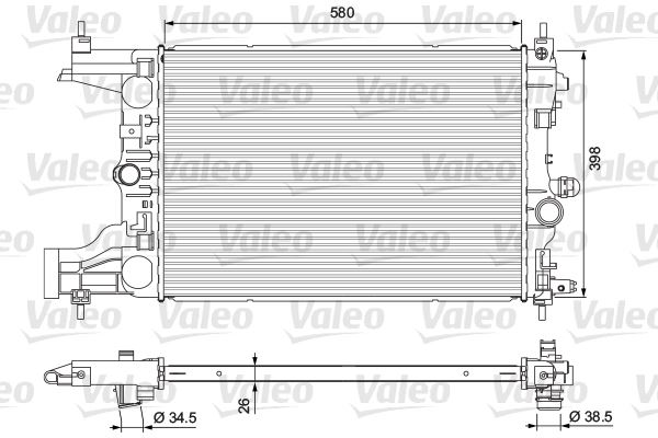 VALEO 701723 Soğutma Sistemi Su Soğutucu & Parçaları - OPEL ASTRA J Sports Tourer (P10) uyumlu
