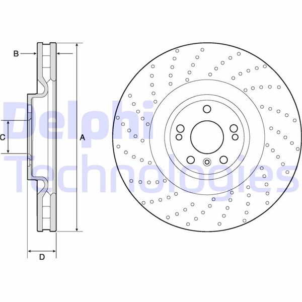 DELPHI BG9185C Fren Sistemleri Fren Diski - MERCEDES-BENZ M-SERISI (W166) uyumlu