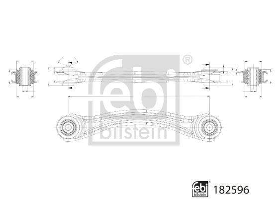 FEBI BILSTEIN 182596 Süspansiyon Sistemi Bugi Kolu - MERCEDES-BENZ SLK (R172) uyumlu