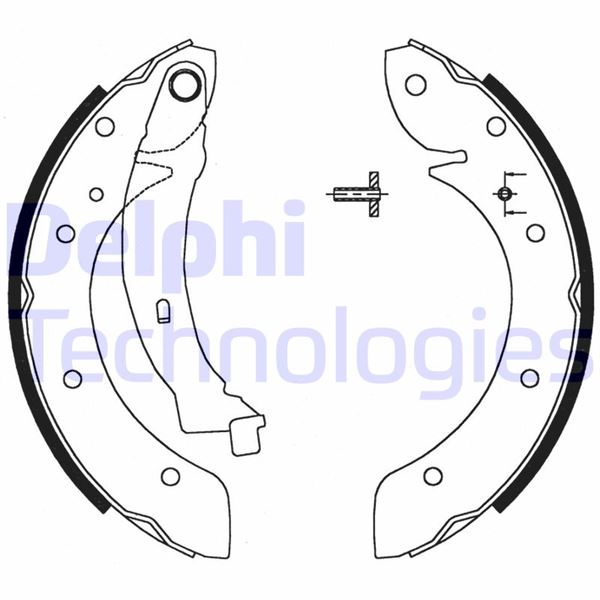 DELPHI LS1716 Fren Sistemleri Fren Pabucu - PEUGEOT 405 II Break (4E) uyumlu