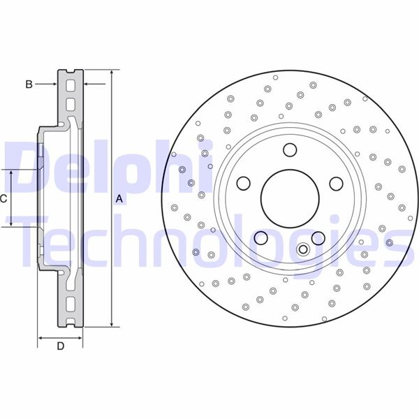 DELPHI BG4657C Fren Sistemleri Fren Diski - MERCEDES-BENZ B-SERISI Sports Tourer (W246, W242) uyumlu