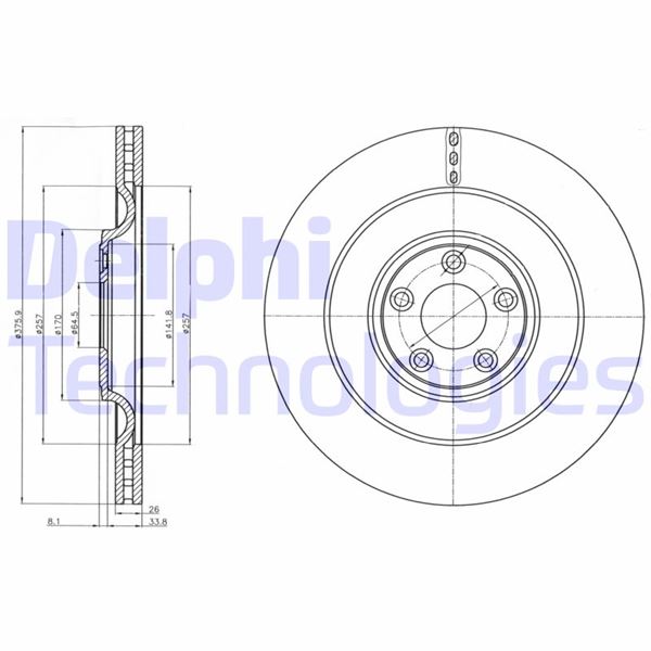 DELPHI BG9103C Fren Sistemleri Fren Diski - JAGUAR XK II Coupe (X150) uyumlu