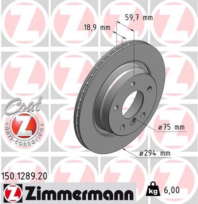 ZIMMERMANN 150.1289.20 Fren Sistemleri Fren Diski - BMW 3 (E46) uyumlu