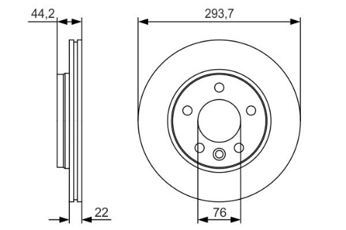 BOSCH 0 986 479 S06 Fren Sistemleri Fren Diski - VW TRANSPORTER T5 Minibüs/Otobüs (7HB, 7HJ, 7EB, 7EJ) uyumlu