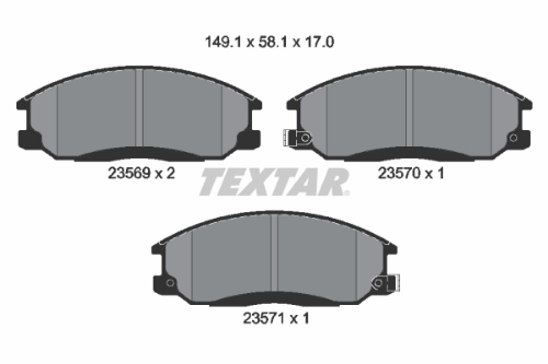 TEXTAR 2356901 Fren Sistemleri Fren Balatası - SSANGYONG KYRON uyumlu