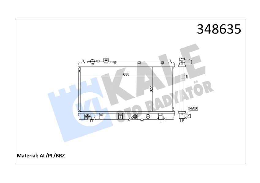 KALE OTO RADYATÖR 348635 Soğutma Sistemi Su Soğutucu & Parçaları - MAZDA 323 F VI Hatchback (BJ) uyumlu