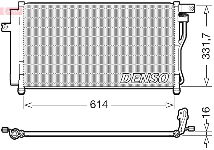 DENSO DCN41009 İklimlendirme Sistemi Klima Radyatörü - HYUNDAI ACCENT III (MC) uyumlu