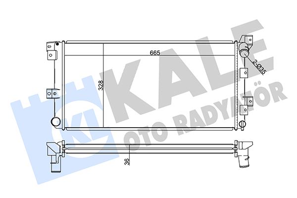 KALE OTO RADYATÖR 351935 Soğutma Sistemi Su Soğutucu & Parçaları - CHRYSLER VOYAGER / GRAND VOYAGER III (GS_, NS_) uyumlu
