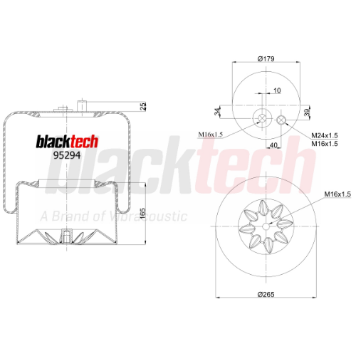 Vibracoustic RML95294C24 Süspansiyon Sistemi Süspansiyon Körüğü