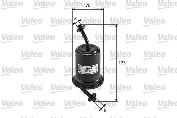 VALEO 587037 Yakıt Sistemi Yakıt Filtresi - MAZDA 323 S IV (BG) uyumlu