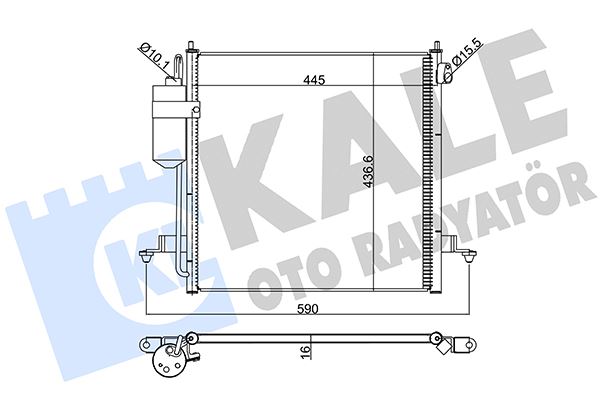 KALE OTO RADYATÖR 393100 İklimlendirme Sistemi Klima Radyatörü - MITSUBISHI L200 / TRITON (KA_T, KB_T) uyumlu