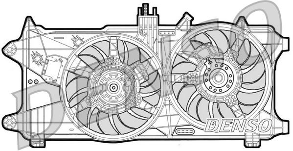 DENSO DER09025 Soğutma Sistemi Fan - FIAT DOBLO MPV (119_, 223_) uyumlu